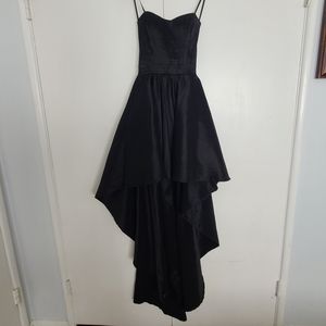 Black tie high low strapless dress